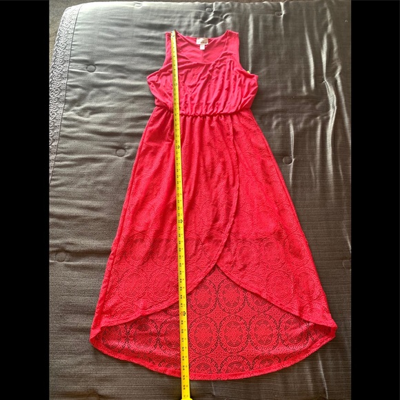 NWT Red Crochet Lace Maxi Dress Sleeveles Sz 1X-2X - Picture 8 of 9